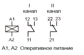 Назначение выводов реле