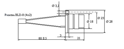 Габаритные и установочные размеры Фоторезистора УФР-02