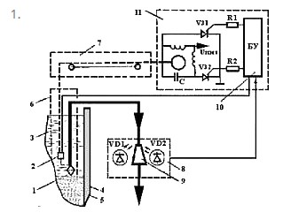 Схема Устройства контроля глубины "Зона-3"