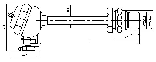 Схема размеров ТСП-8044Р